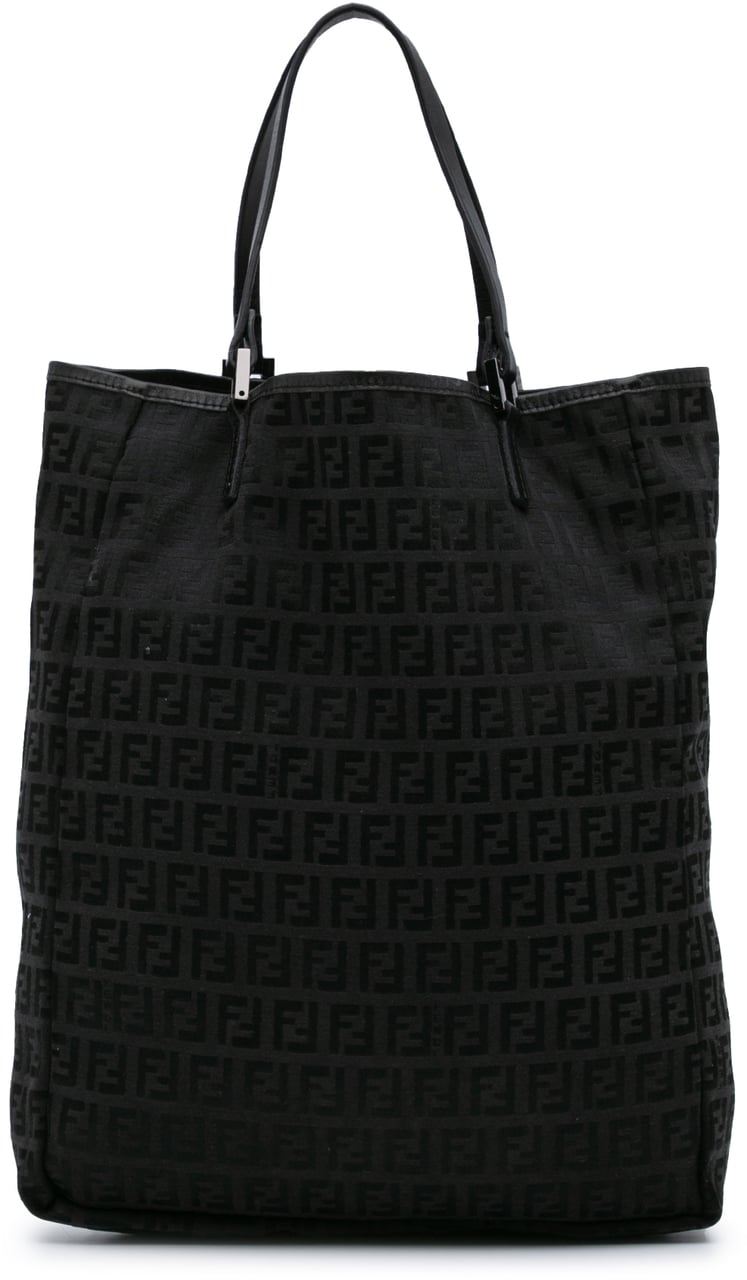 Fendi Zucchino Canvas Tote Zwart