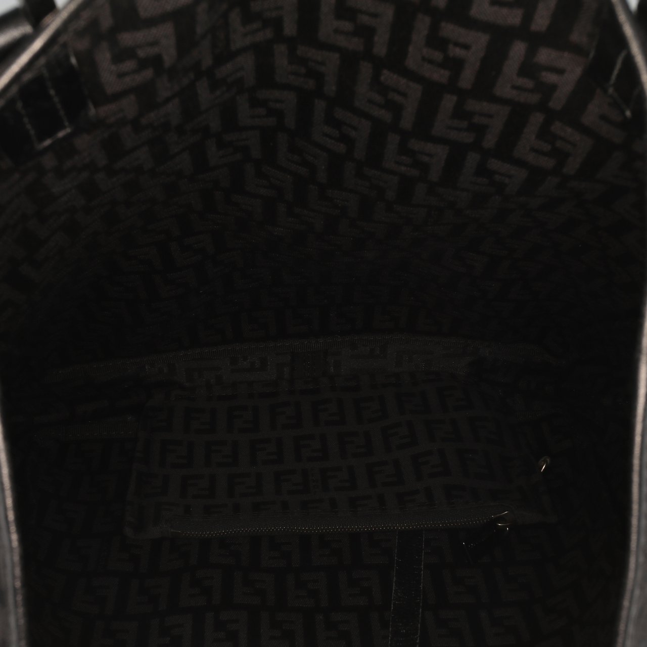 Fendi Zucchino Canvas Tote Zwart