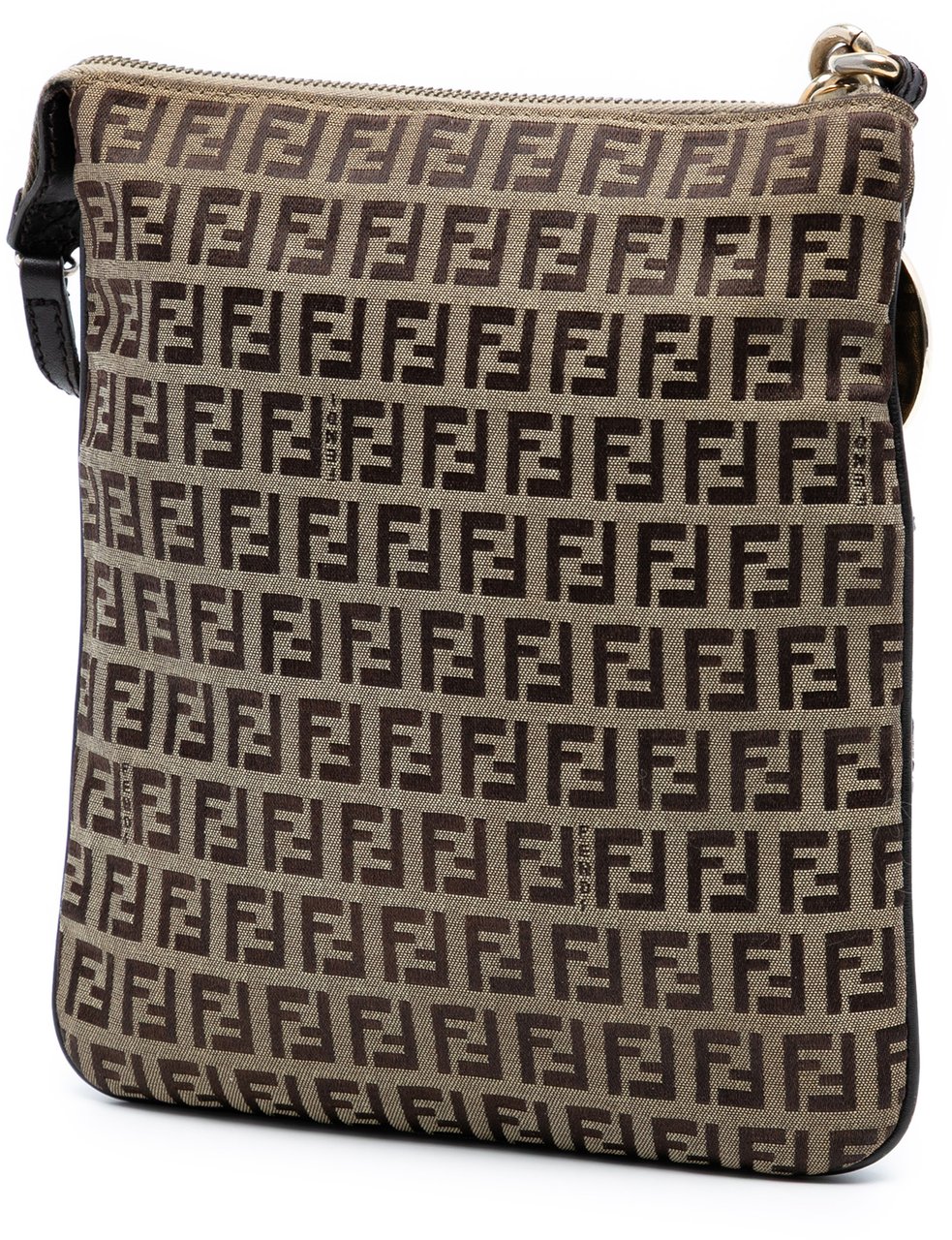 Fendi Zucchino Canvas Forever Crossbody Bruin