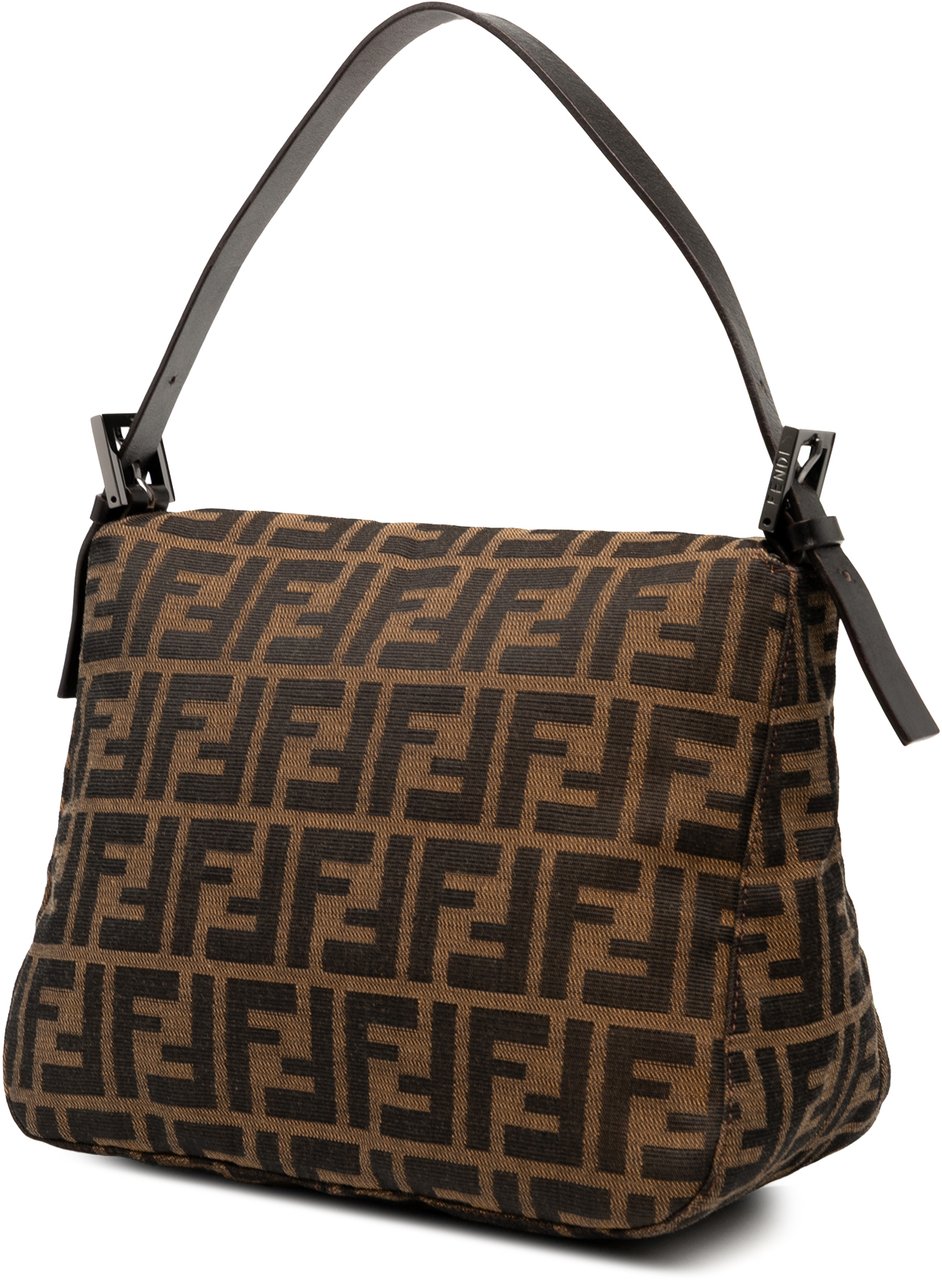 Fendi Zucca Canvas Double Flap Mamma Bruin