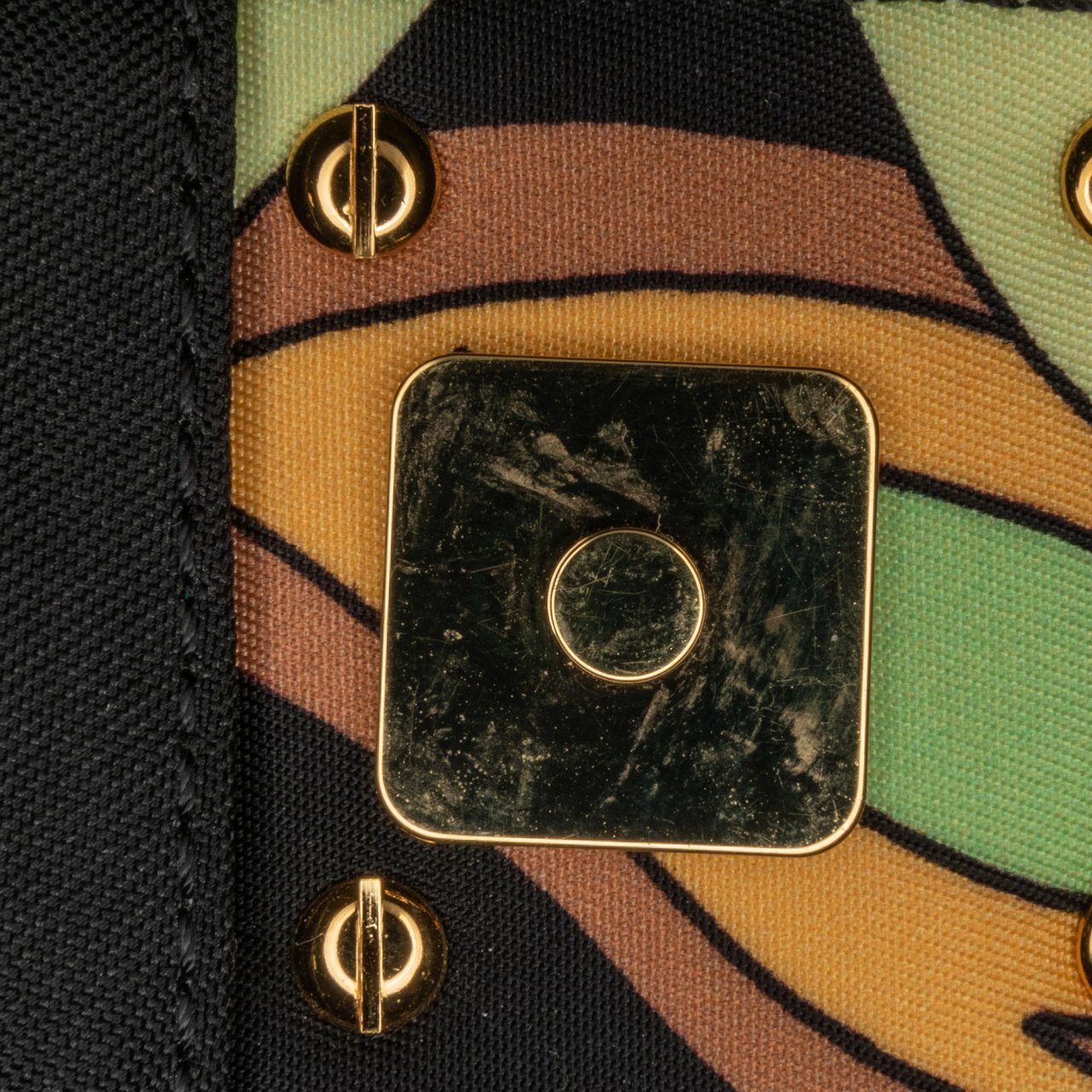 Fendi Floral Convertible Baguette Groen