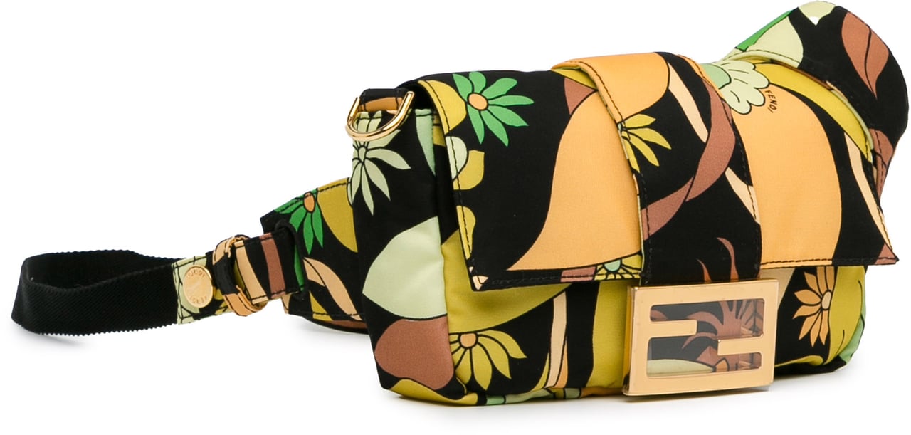 Fendi Floral Convertible Baguette Groen