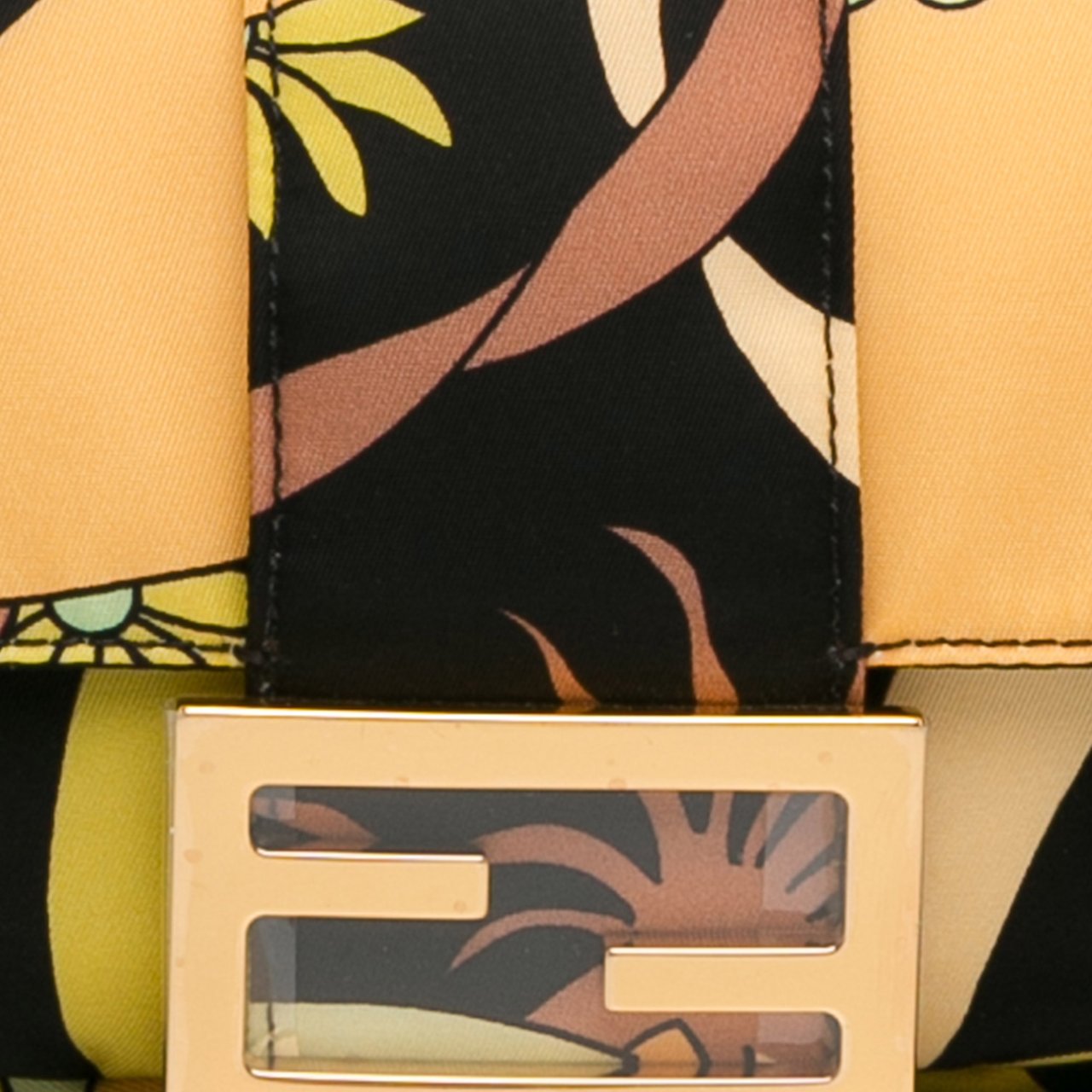 Fendi Floral Convertible Baguette Groen