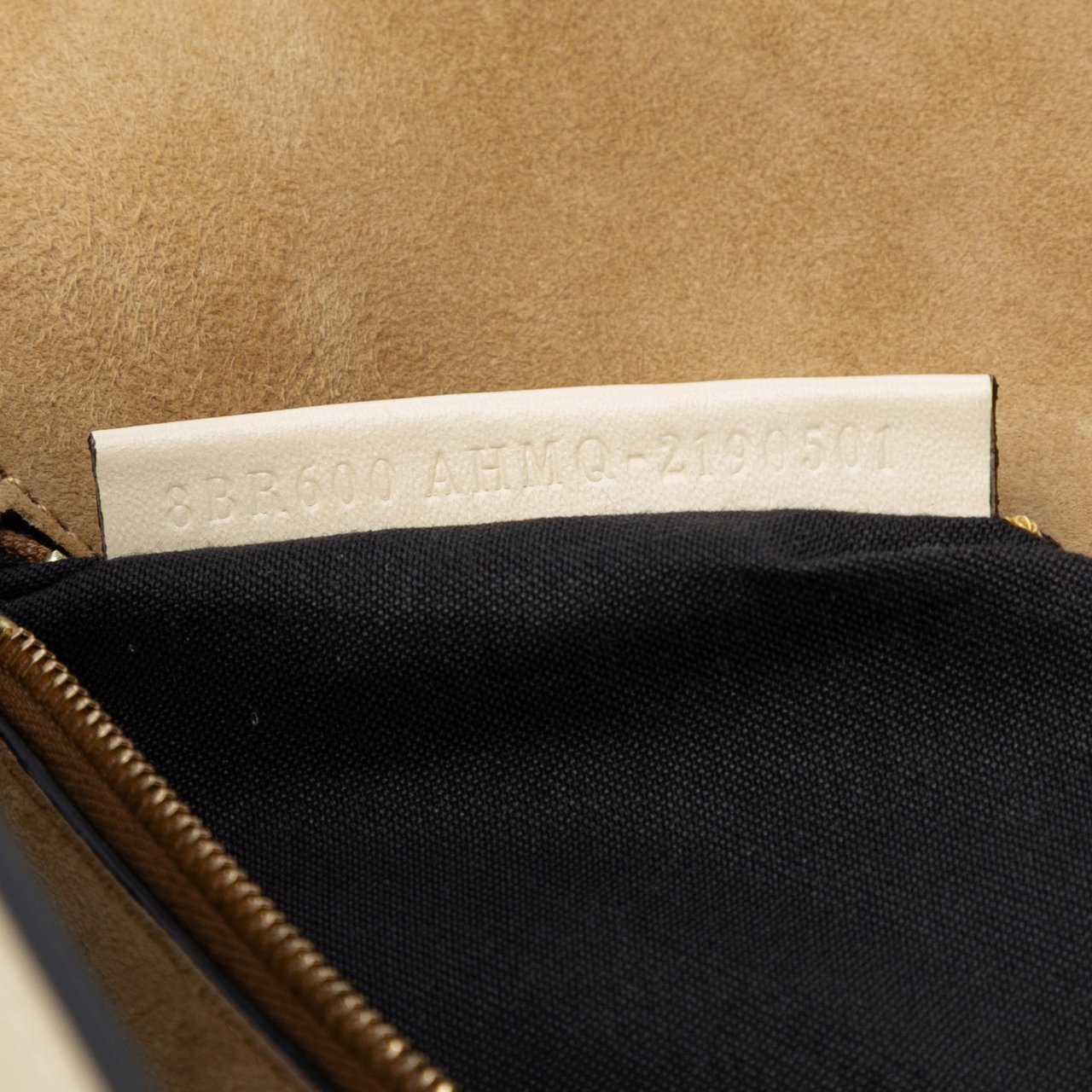 Fendi Leather Metal Stitch Baguette Satchel Bruin