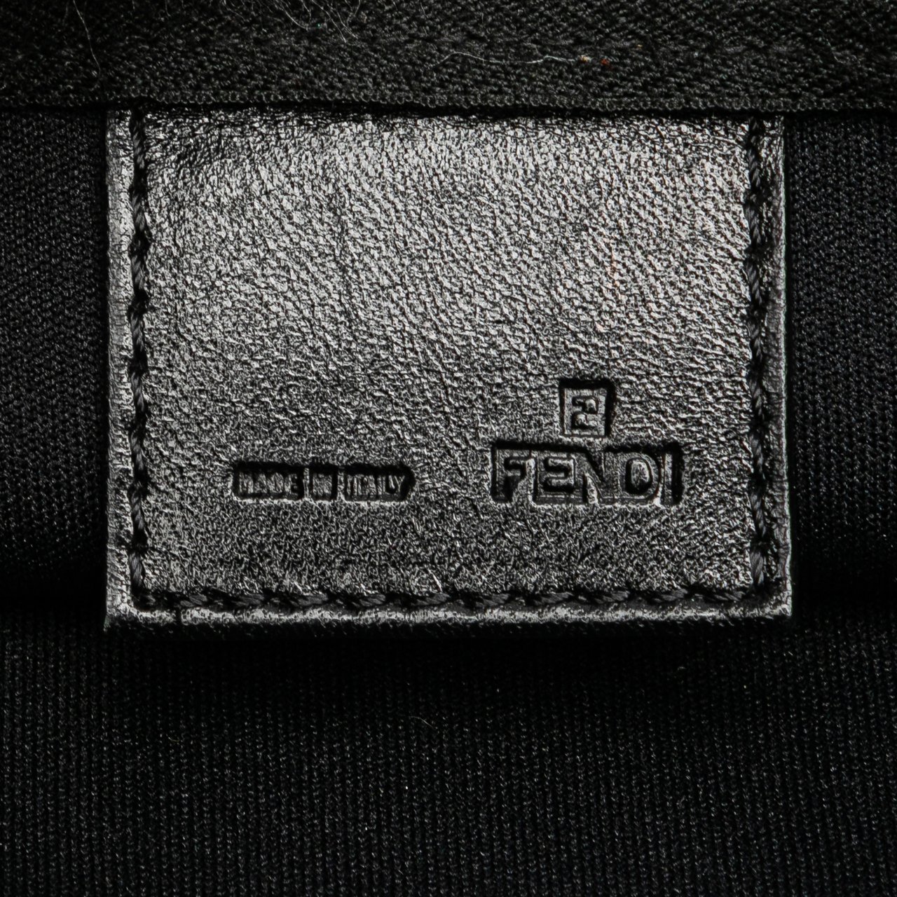 Fendi Zucchino Canvas Pouch Zwart