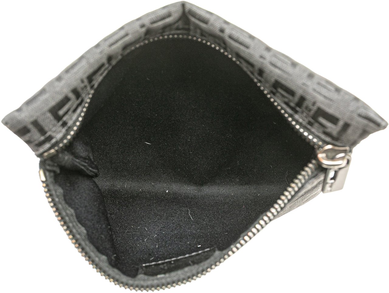 Fendi Zucchino Canvas Pouch Zwart