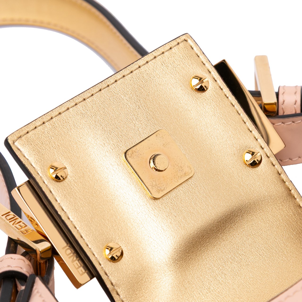 Fendi Mini Leather Cookie Hobo Roze
