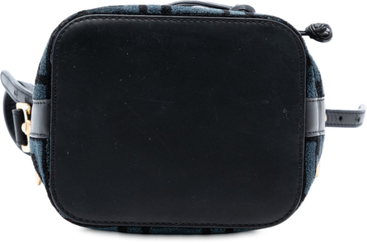 Fendi Mini Zucca Tapestry Mon Tresor Bucket Bag Zwart