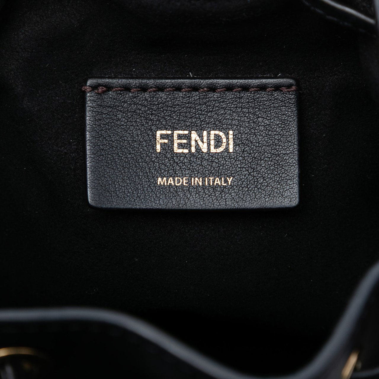 Fendi Mini Zucca Tapestry Mon Tresor Bucket Bag Zwart