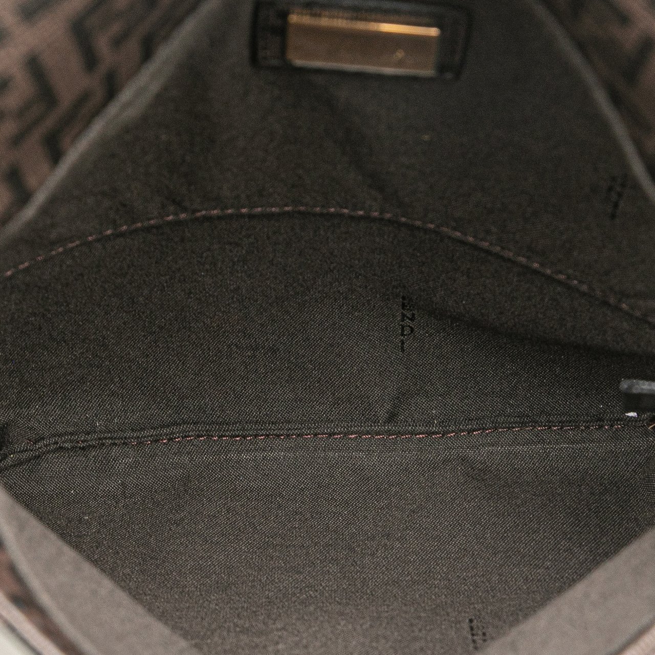 Fendi Zucchino Spalmati Crossbody Bruin
