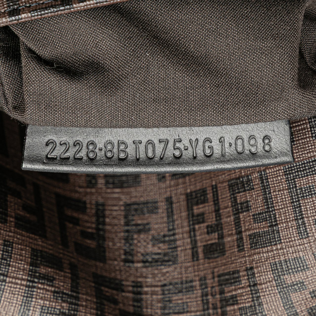 Fendi Zucchino Spalmati Crossbody Bruin