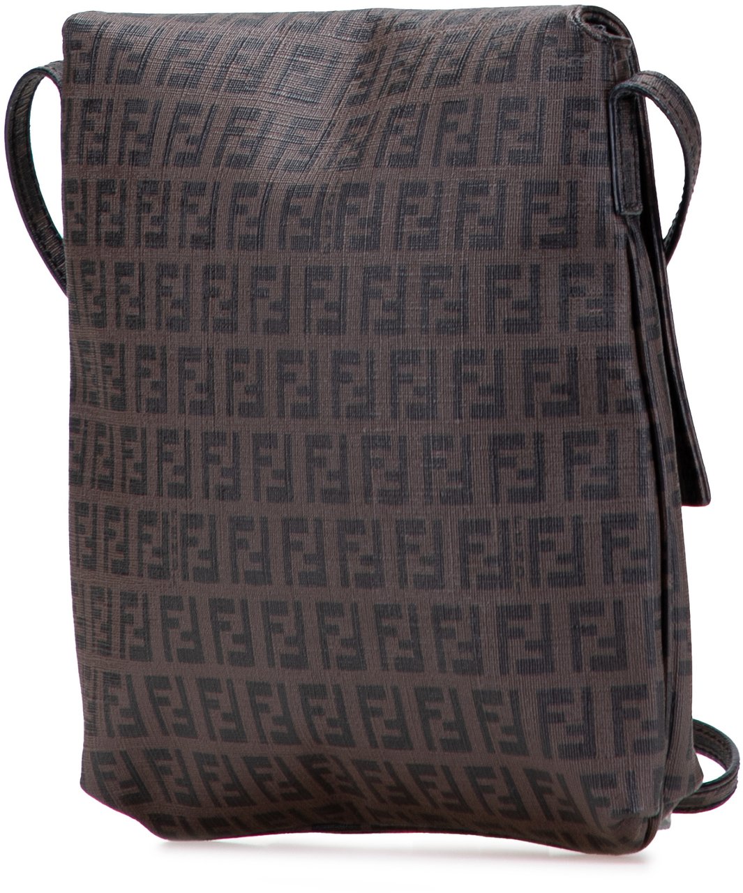 Fendi Zucchino Spalmati Crossbody Bruin