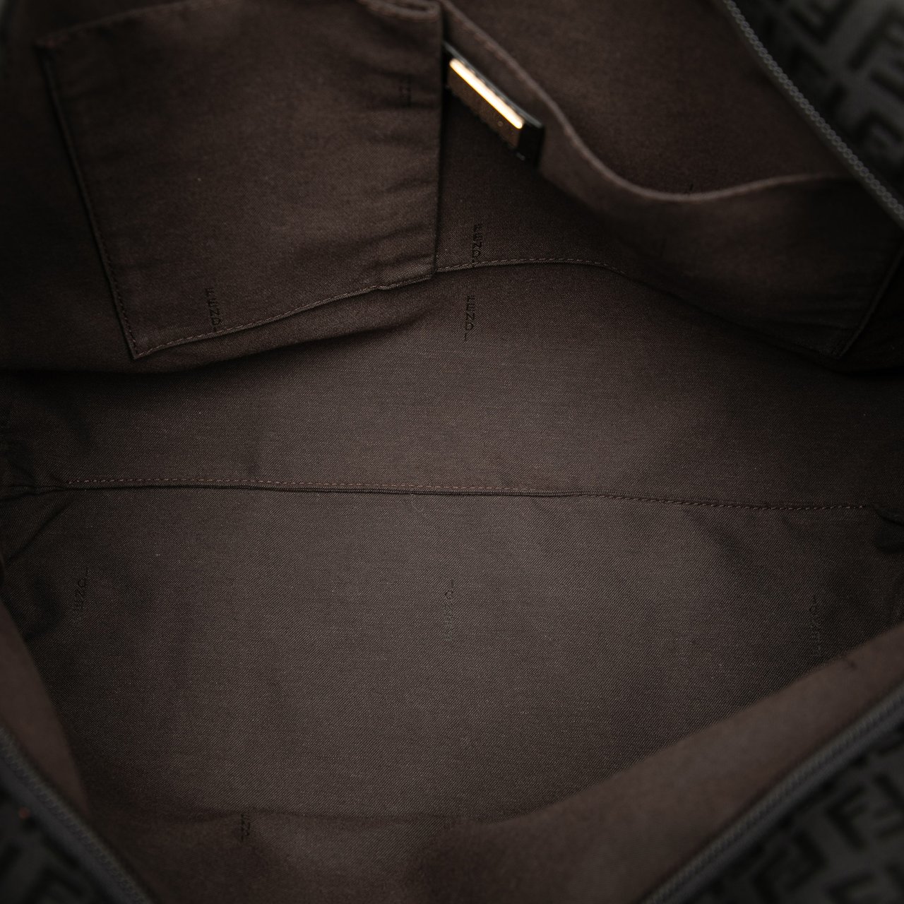 Fendi Zucchino Canvas Superstar Tote Zwart