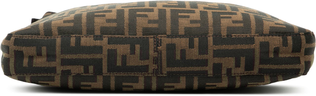 Fendi Zucca Canvas Shoulder Bag Bruin