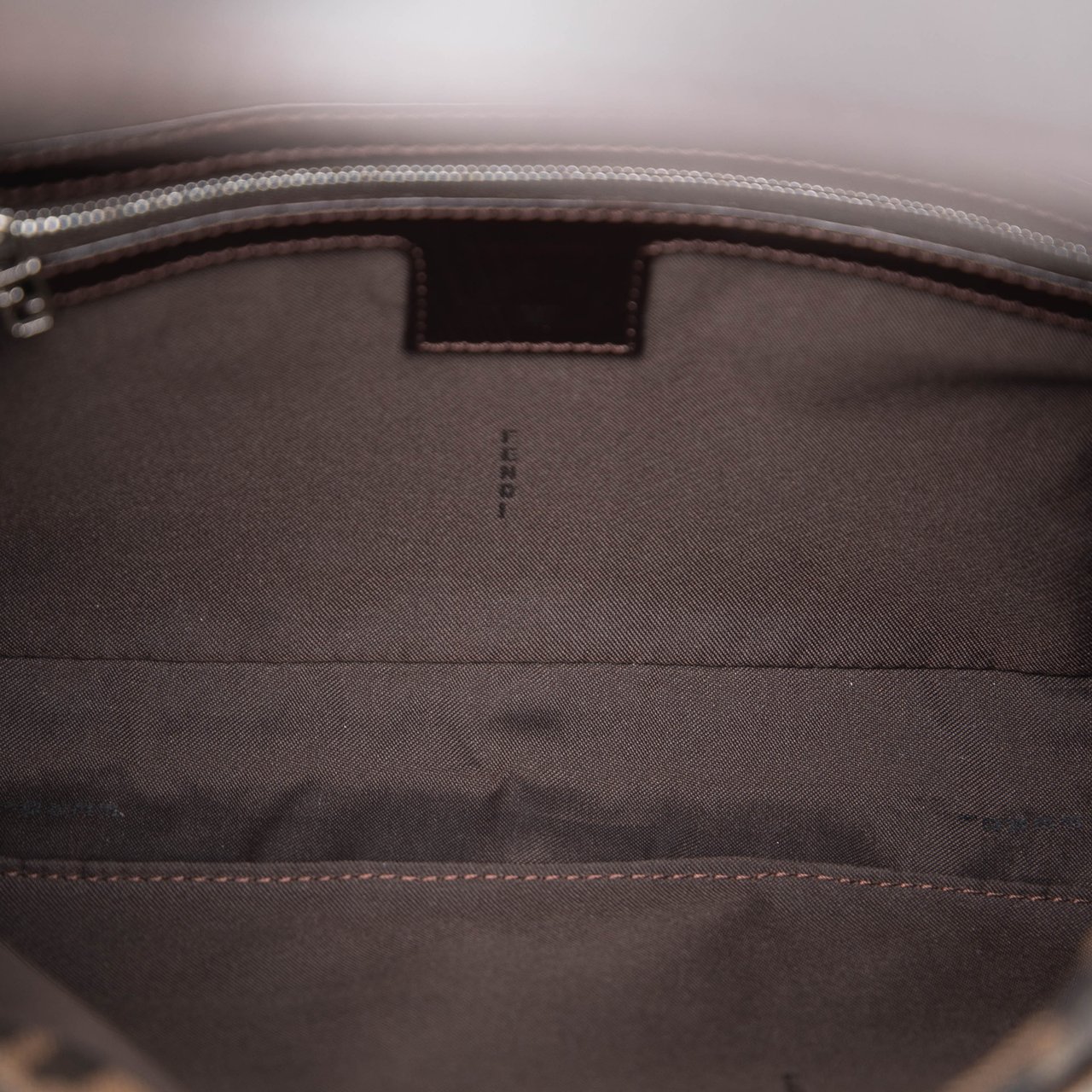 Fendi Zucca Canvas Shoulder Bag Bruin