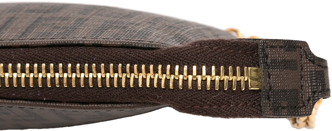Fendi Zucchino Spalmati Chain Pochette Bruin