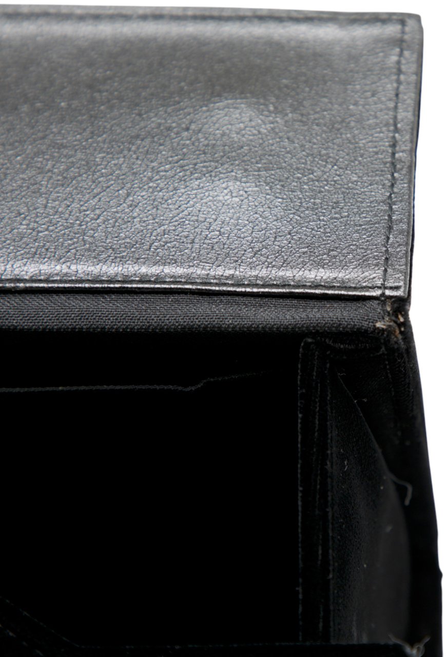 Fendi Velvet Push Lock Box Satchel Zwart