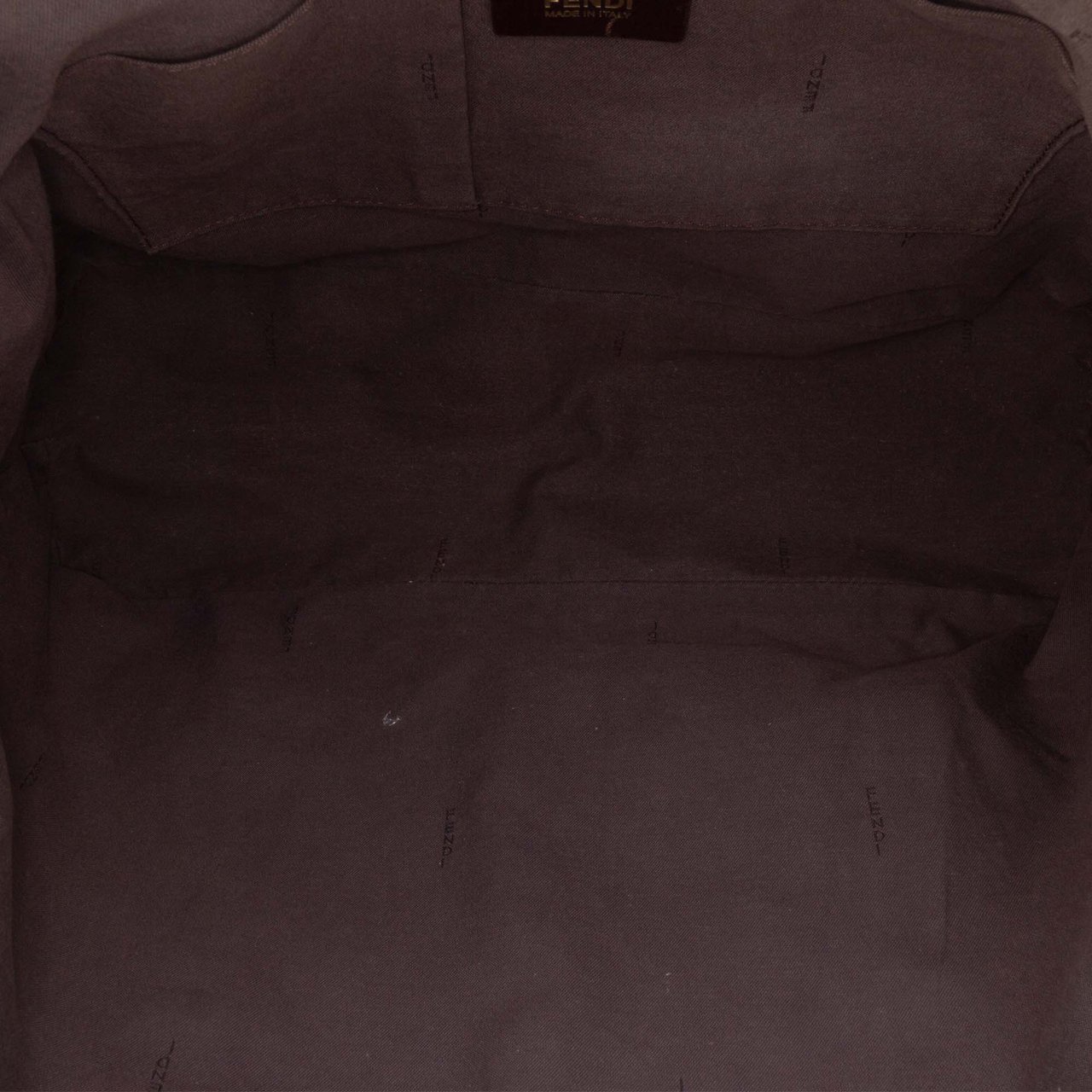 Fendi Zucchino Canvas Superstar Tote Bruin