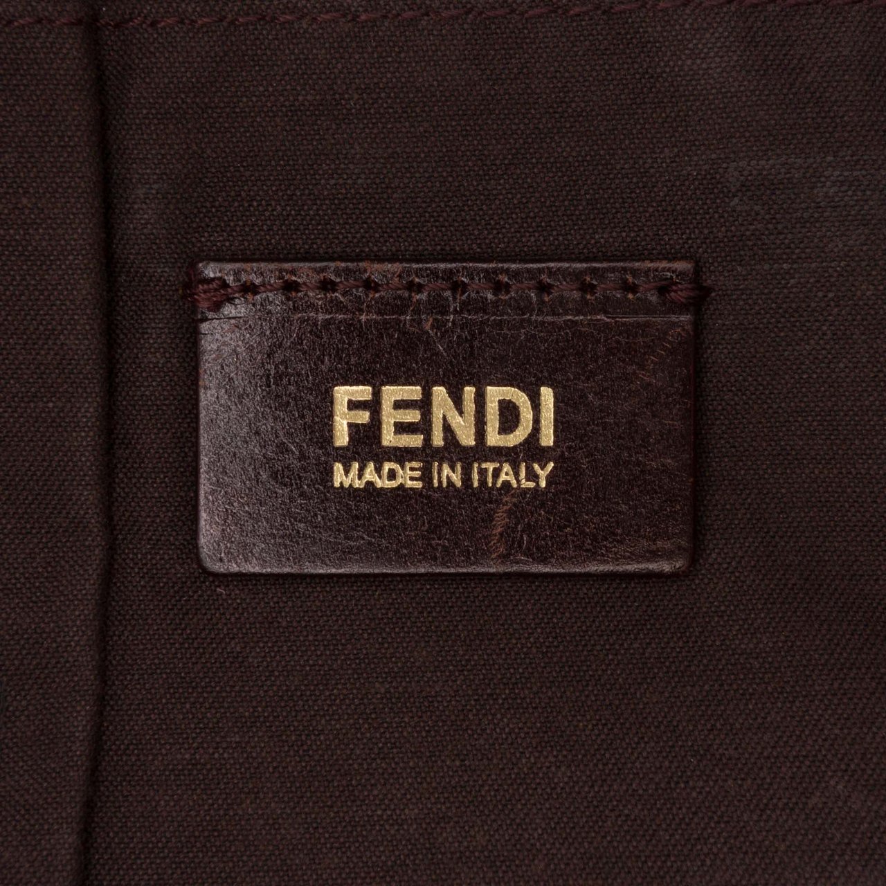 Fendi Zucchino Canvas Superstar Tote Bruin