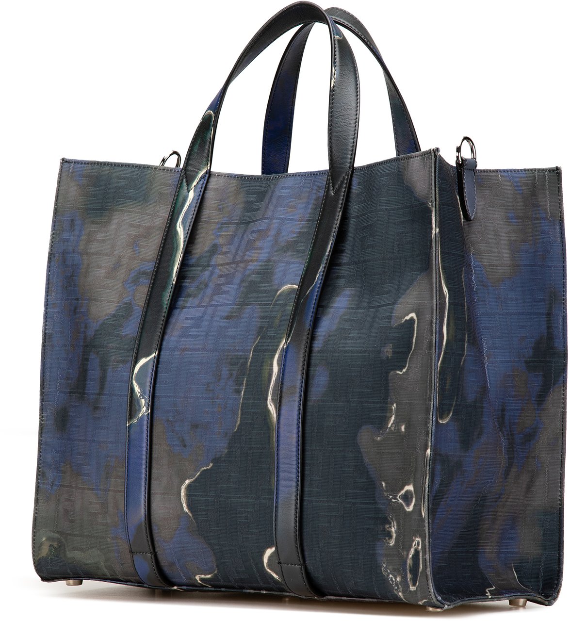 Fendi Large Zucca Jacquard Tie Dye Sunset Shopper Tote Blauw