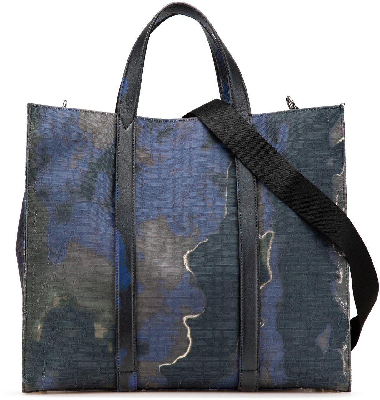 Fendi Large Zucca Jacquard Tie Dye Sunset Shopper Tote Blauw