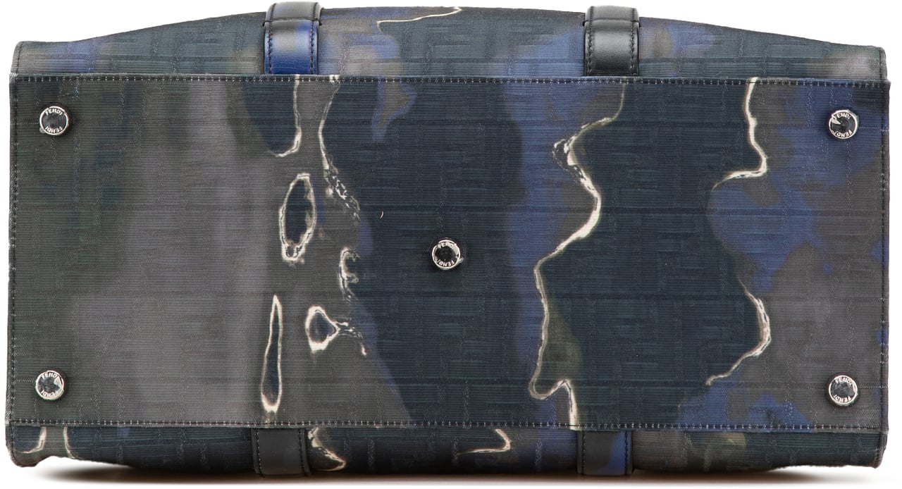 Fendi Large Zucca Jacquard Tie Dye Sunset Shopper Tote Blauw