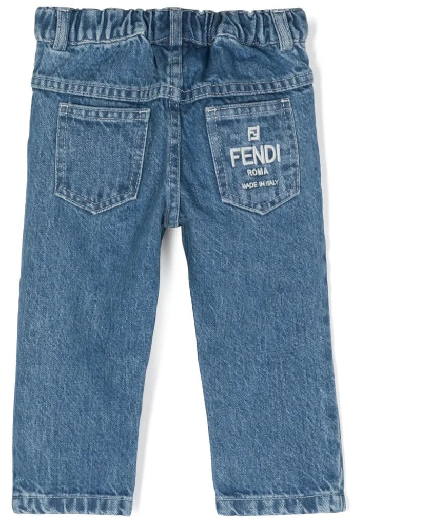 Fendi pantalone washed denim divers Divers