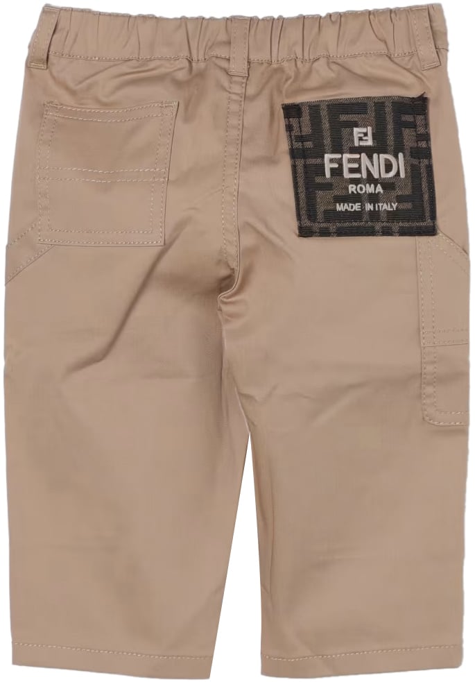 Fendi pantalone gabardine beige Beige