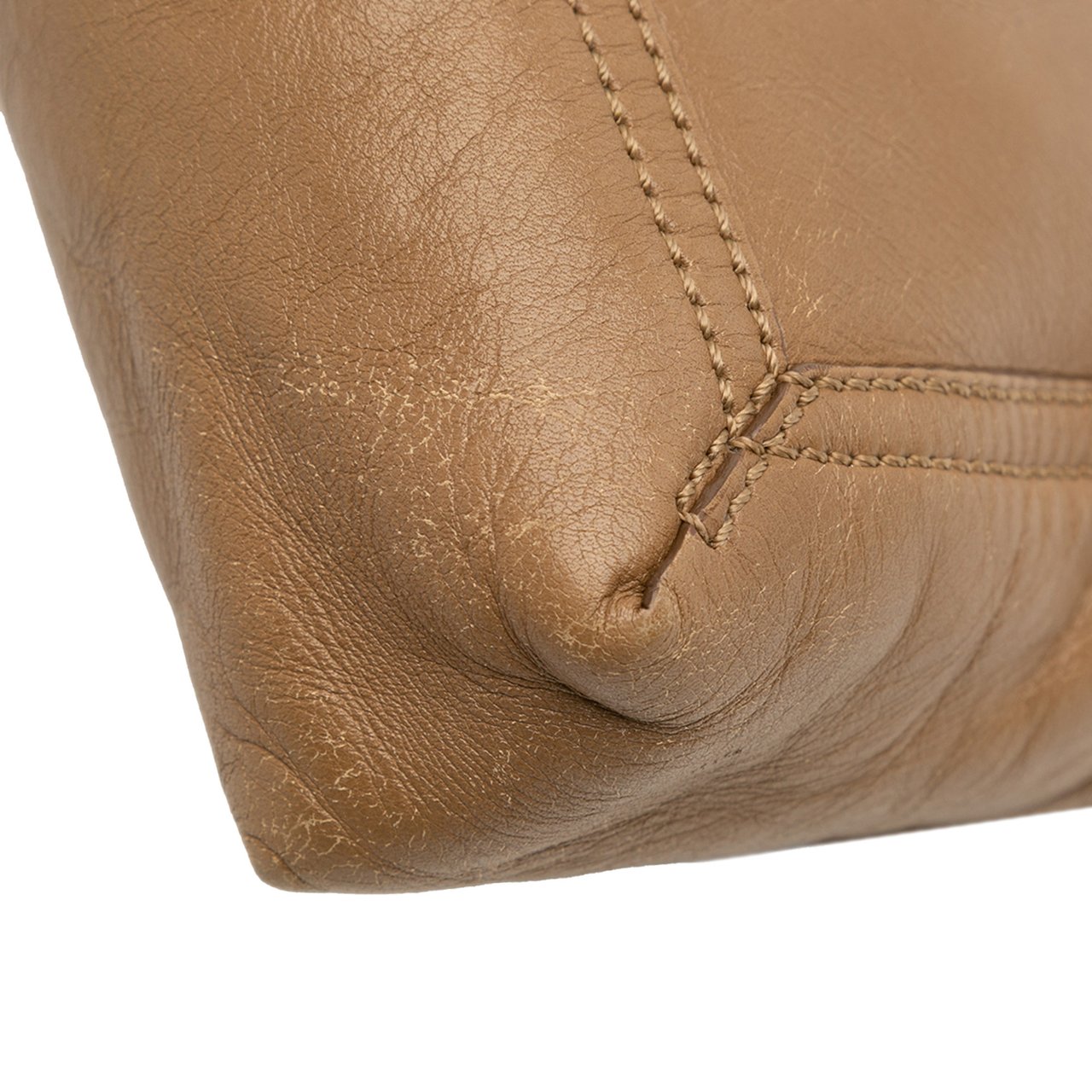 Fendi Leather Baguette Chain Flap Bruin