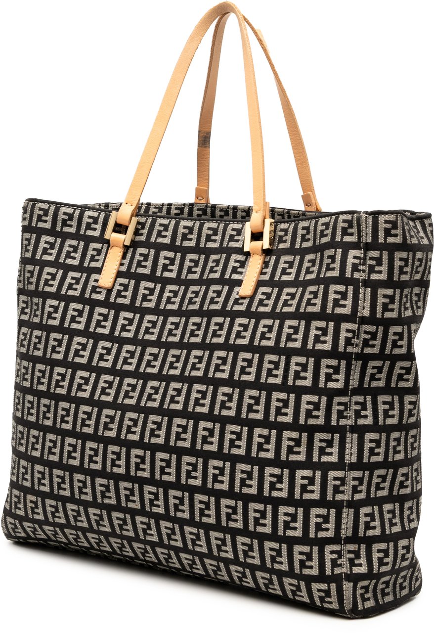 Fendi Small Zucchino Canvas Tote Zwart