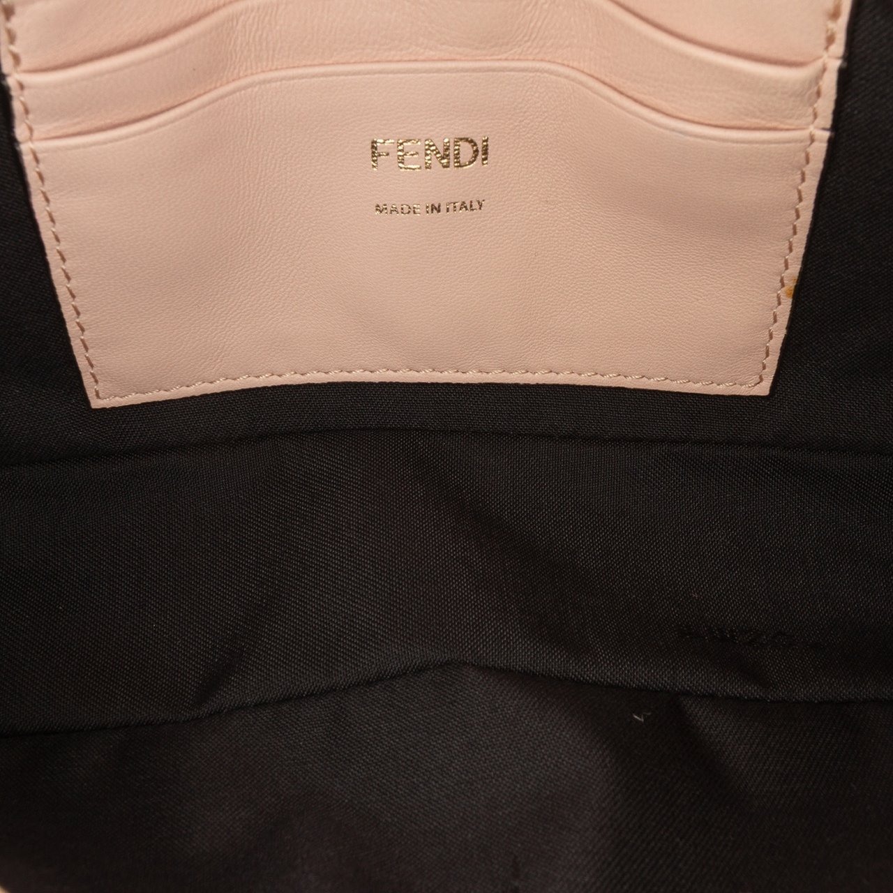 Fendi Mini Bicolor Nappa Apolo Chain Baguette Shoulder Bag Roze