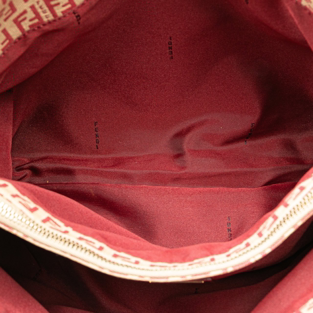 Fendi Zucchino Canvas Tote Bruin