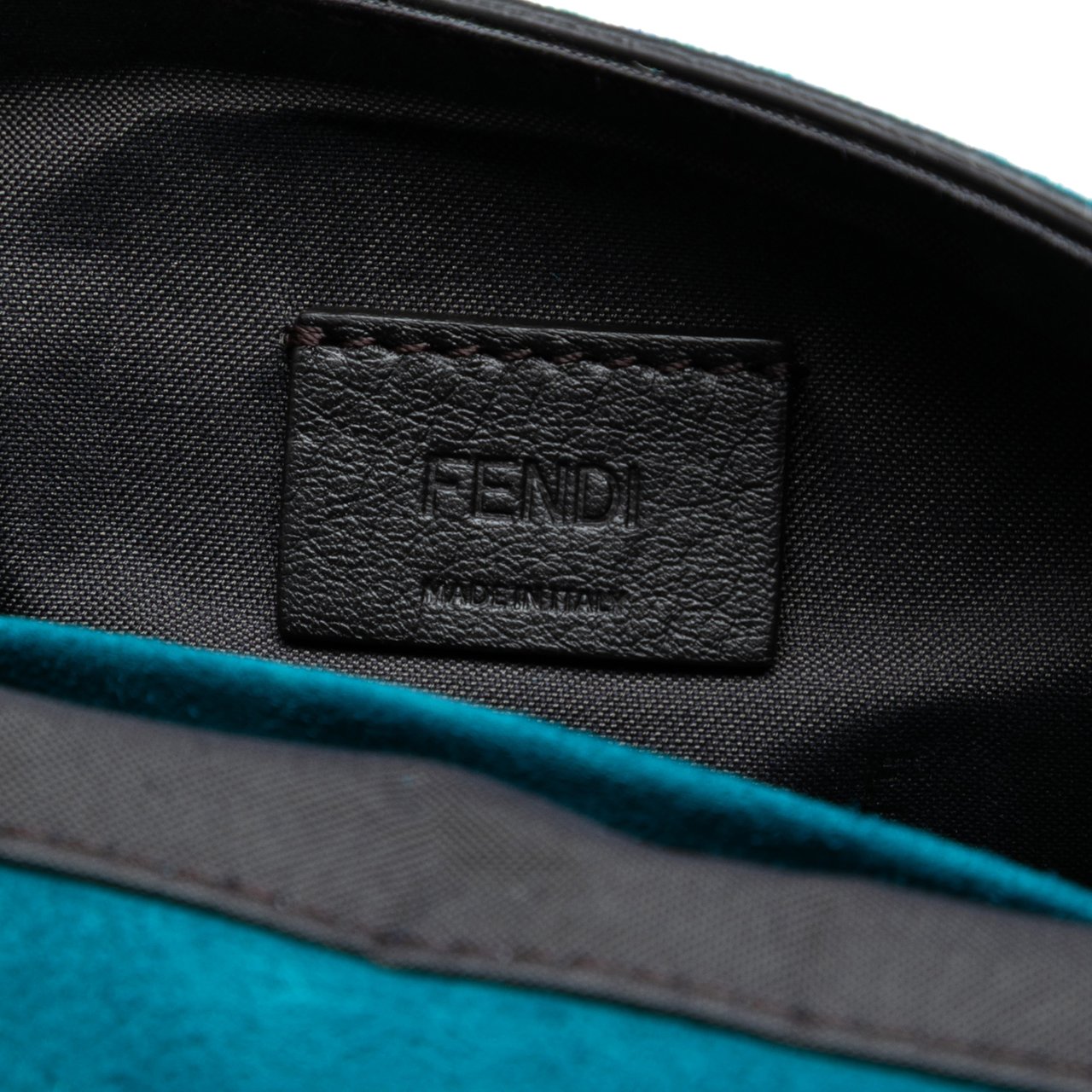 Fendi Mini Suede Baguette Satchel Blauw