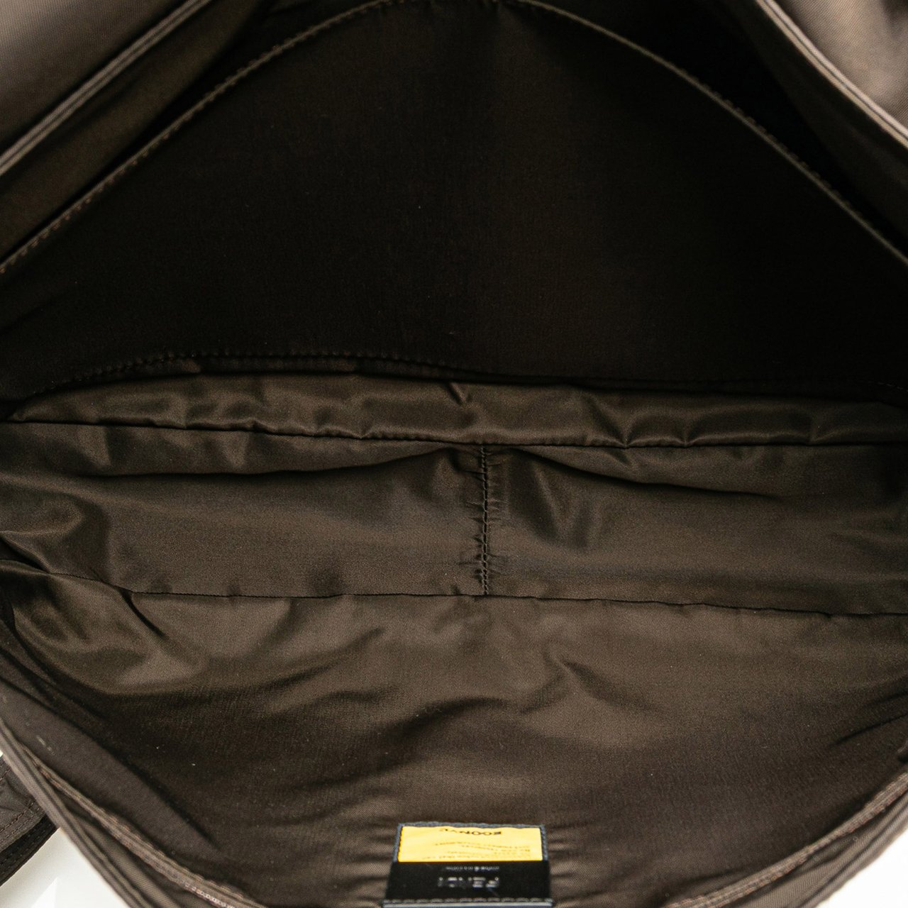 Fendi Large Econyl Nylon Baguette Satchel Bruin