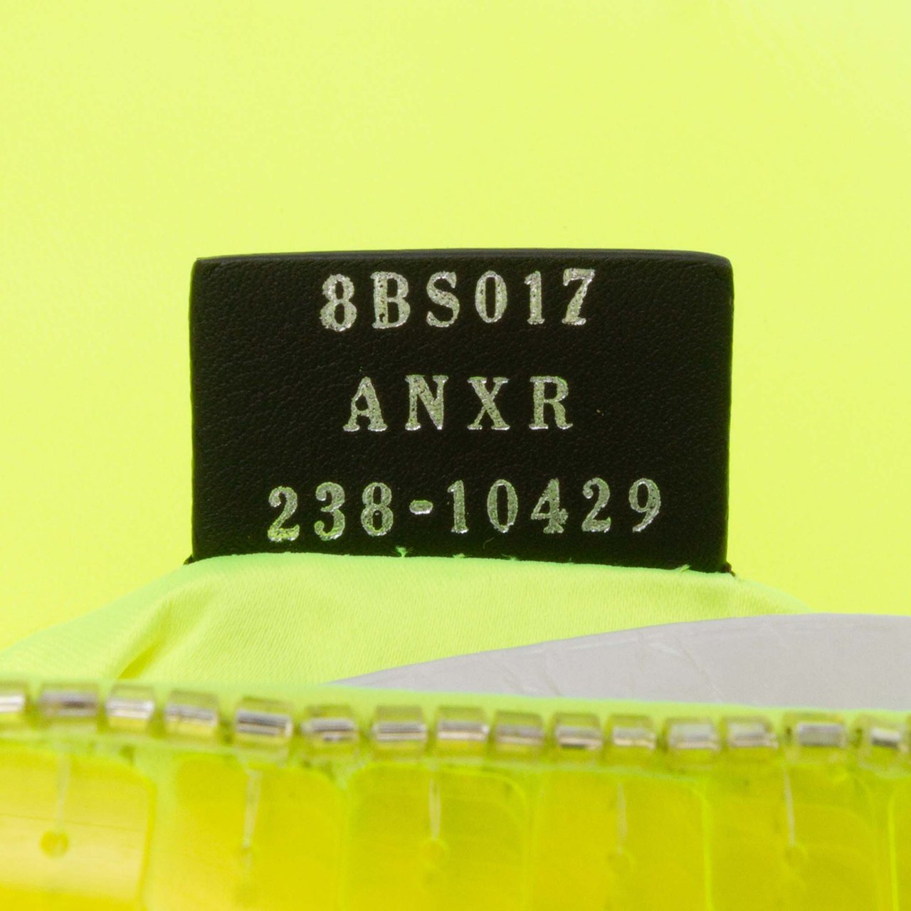 Fendi Mini Transparent Paillettes Elaphe Baguette Satchel Geel