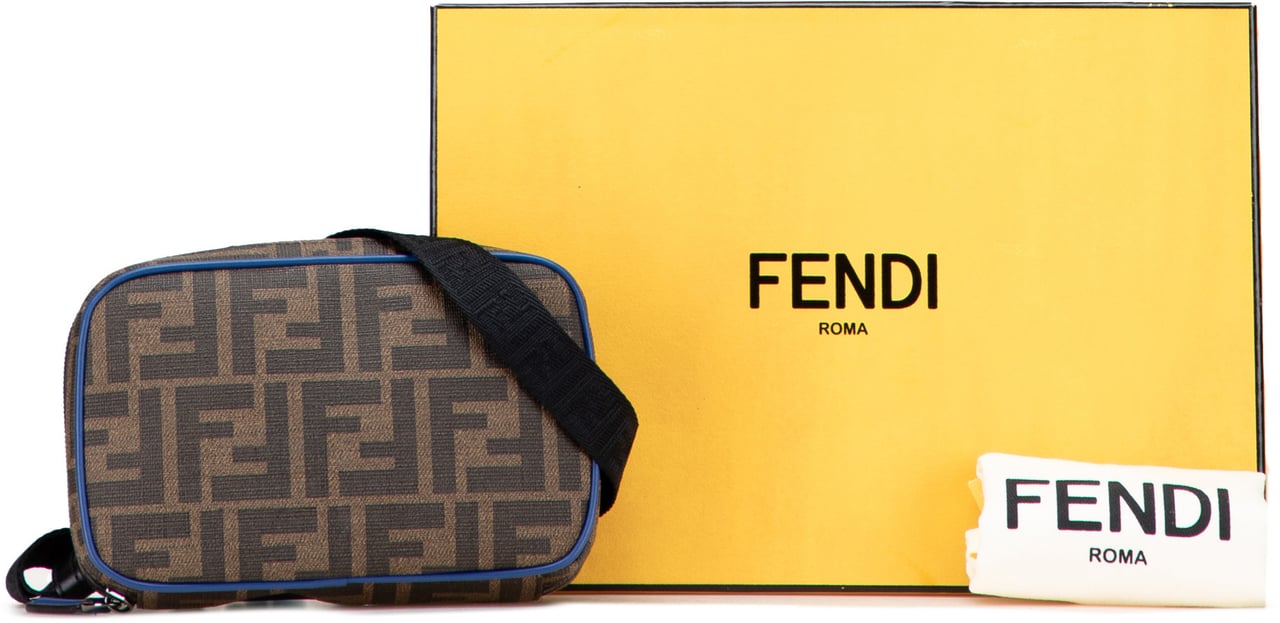 Fendi Zucca Coated Canvas Camera Bag Bruin