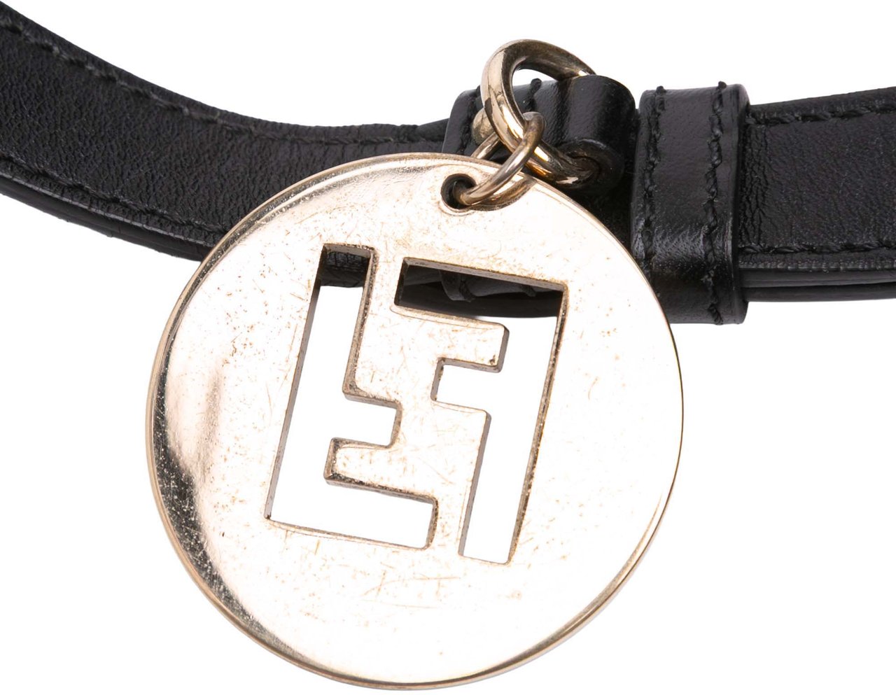 Fendi Zucchino Canvas Shoulder Bag Zwart