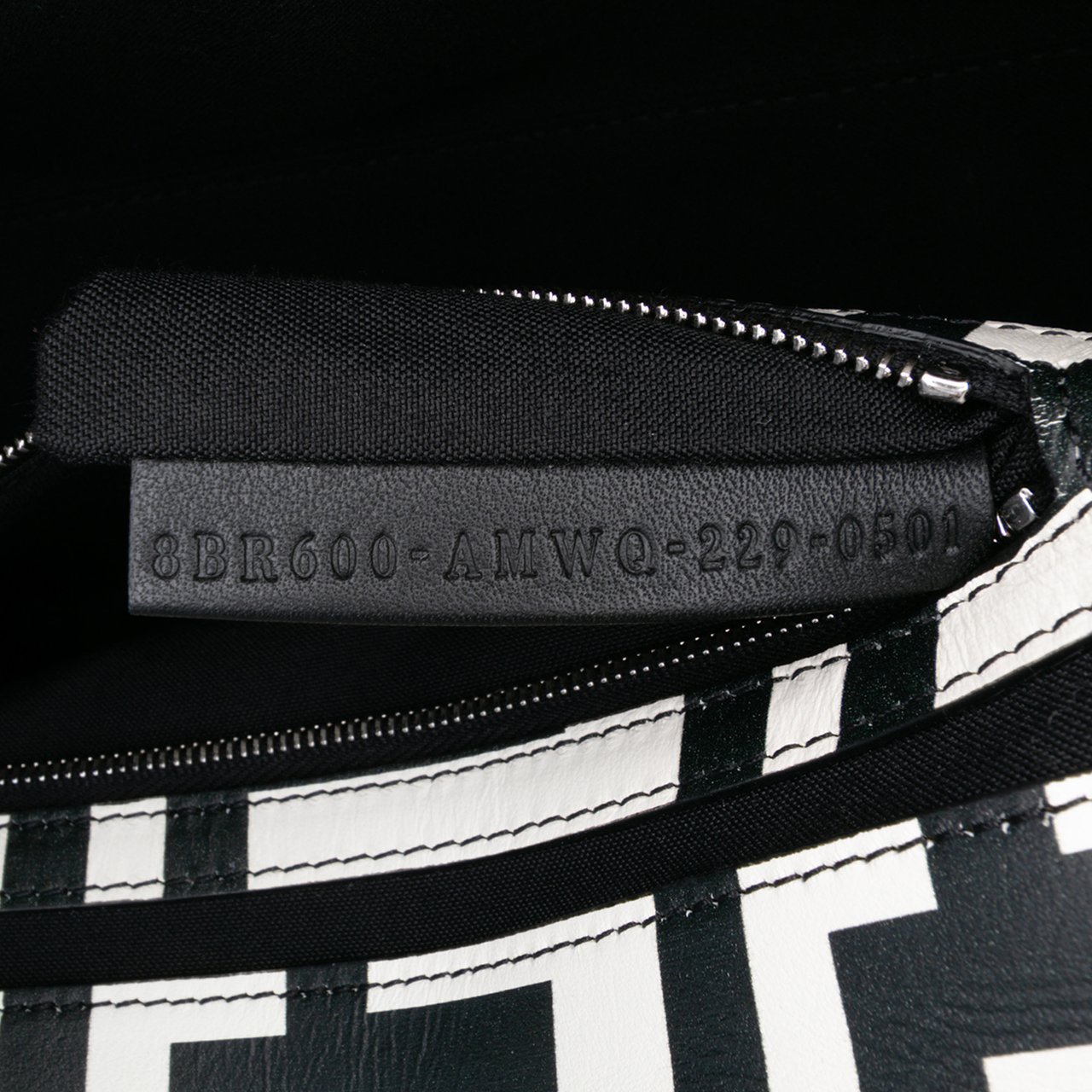 Fendi Marc Jacobs Nappa Vitello King Logo Print Baguette Phone Pouch Satchel Wit