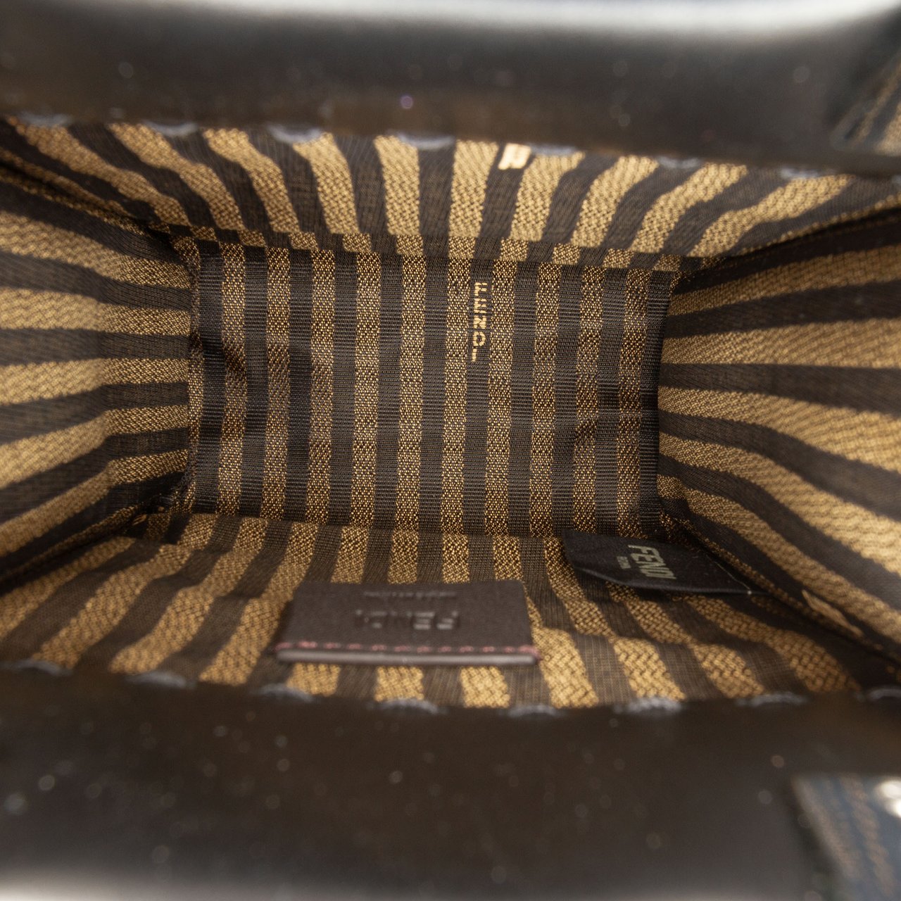 Fendi Mini Leather Sunshine Shopper Tote Zwart