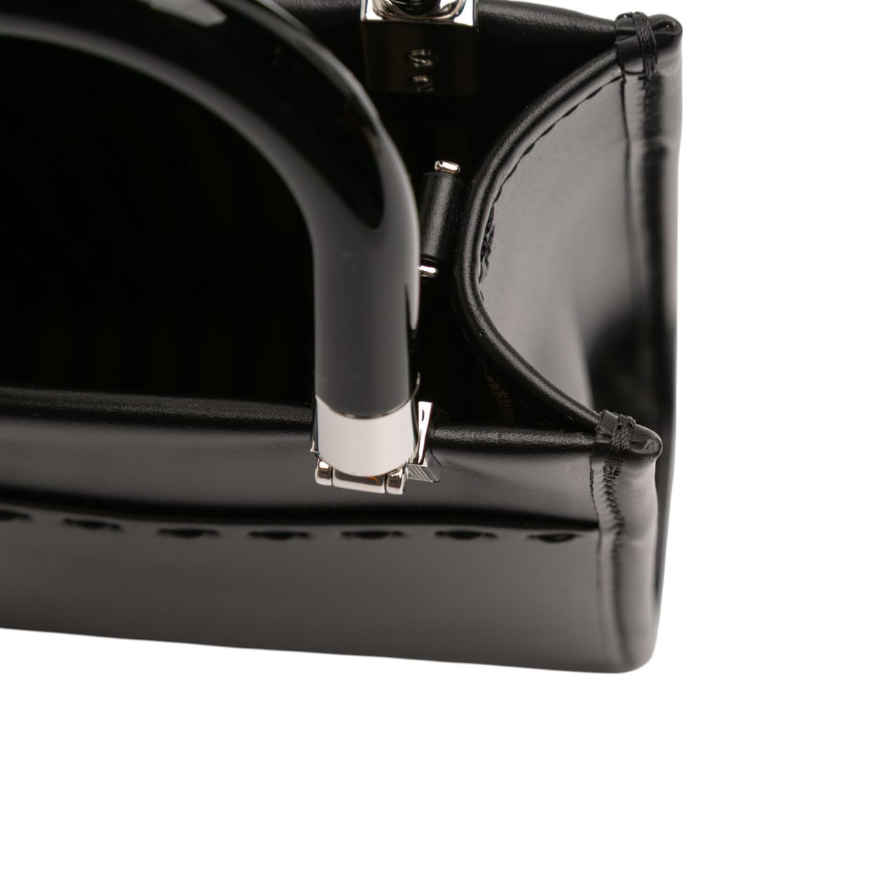 Fendi Mini Leather Sunshine Shopper Tote Zwart