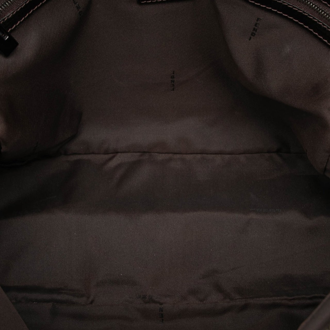 Fendi Zucchino Canvas Shoulder Bag Bruin