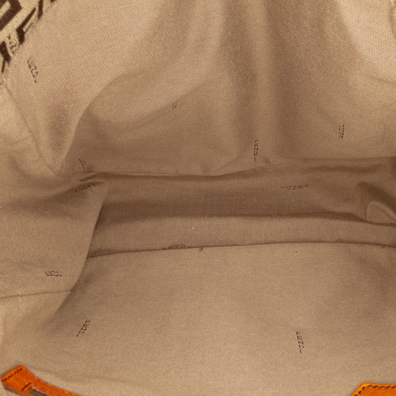 Fendi Zucchino Canvas Tote Bruin