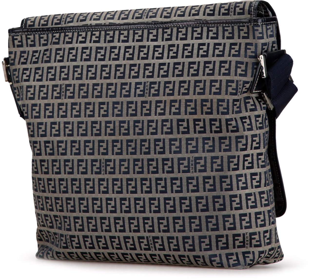 Fendi Zucchino Canvas Crossbody Grijs