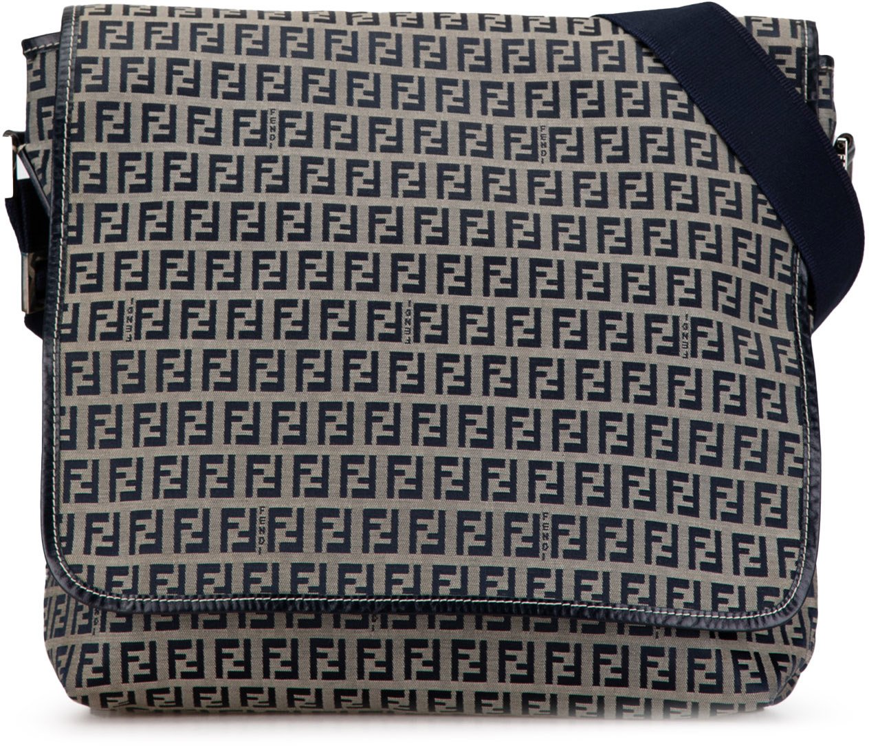 Fendi Zucchino Canvas Crossbody Grijs