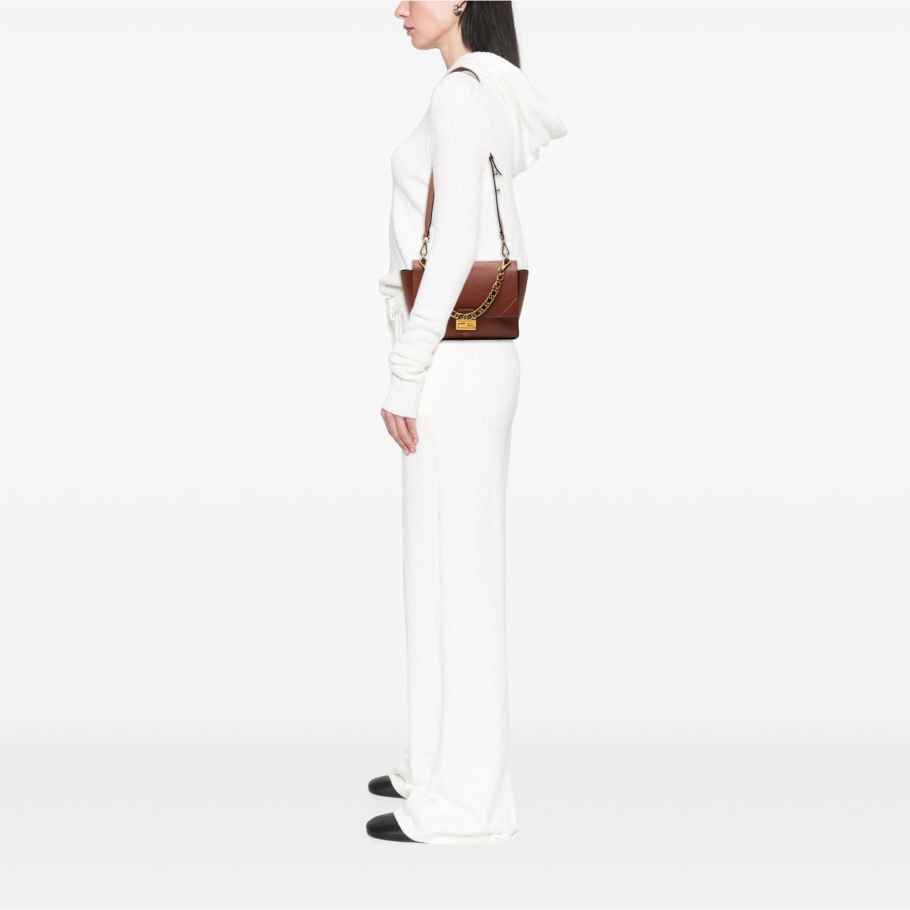 Fendi Calfskin Kan U Satchel Bruin