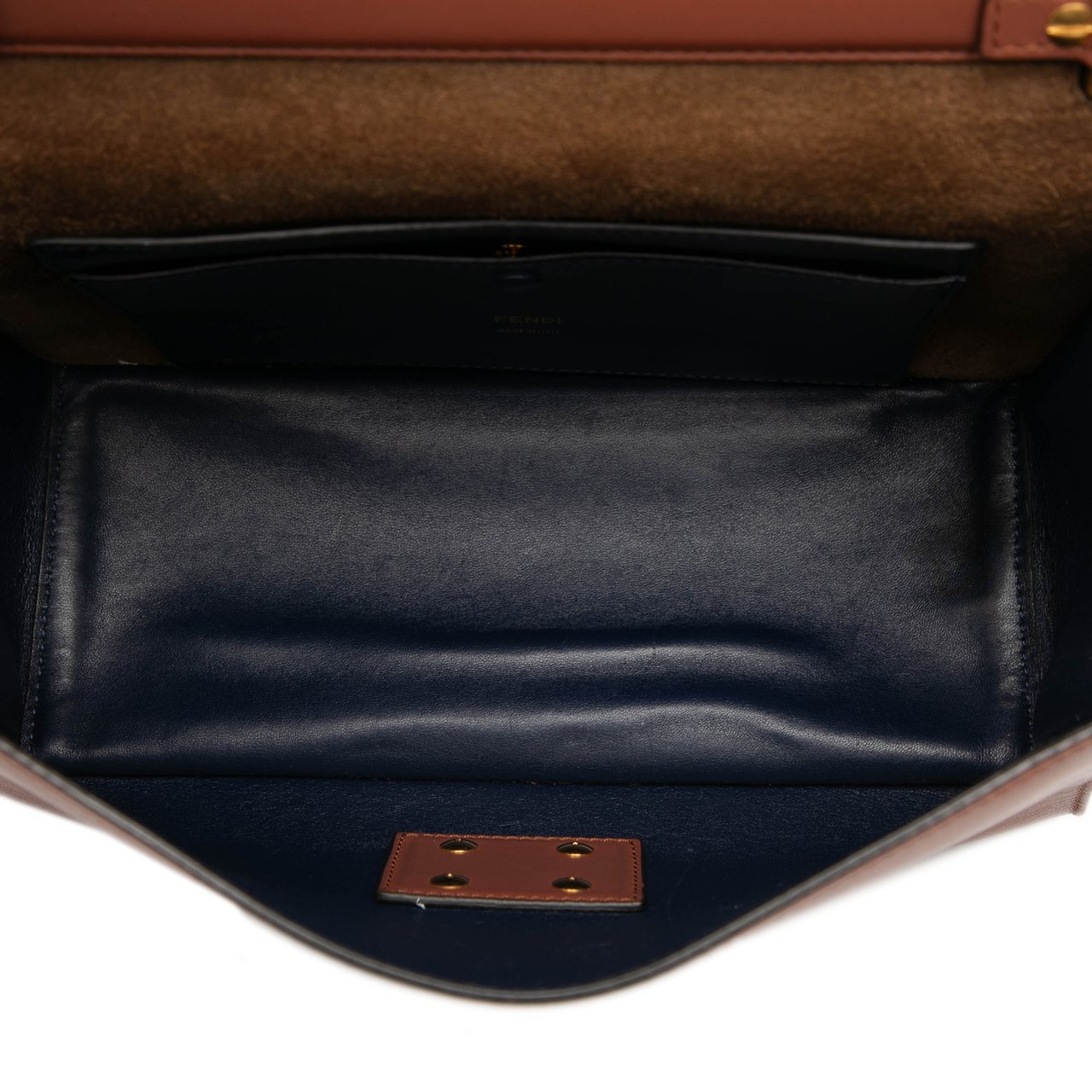 Fendi Calfskin Kan U Satchel Bruin