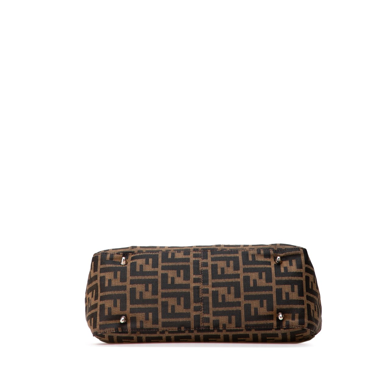 Fendi Small Zucca Canvas Twins Tote Bruin