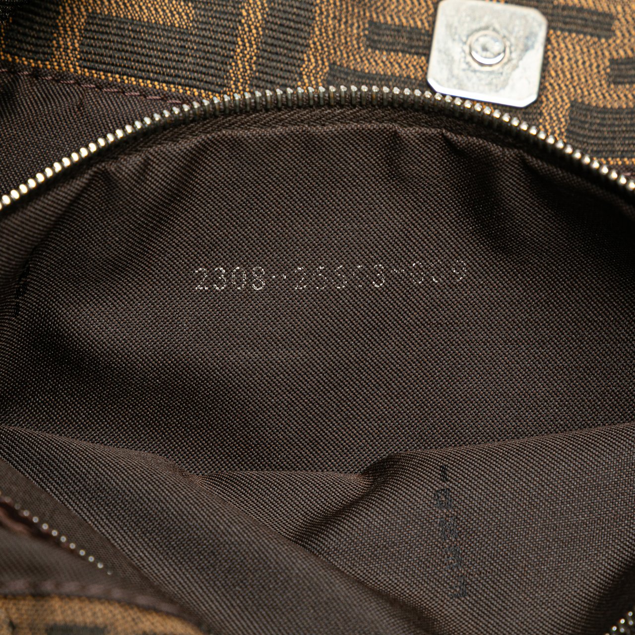 Fendi Small Zucca Canvas Twins Tote Bruin