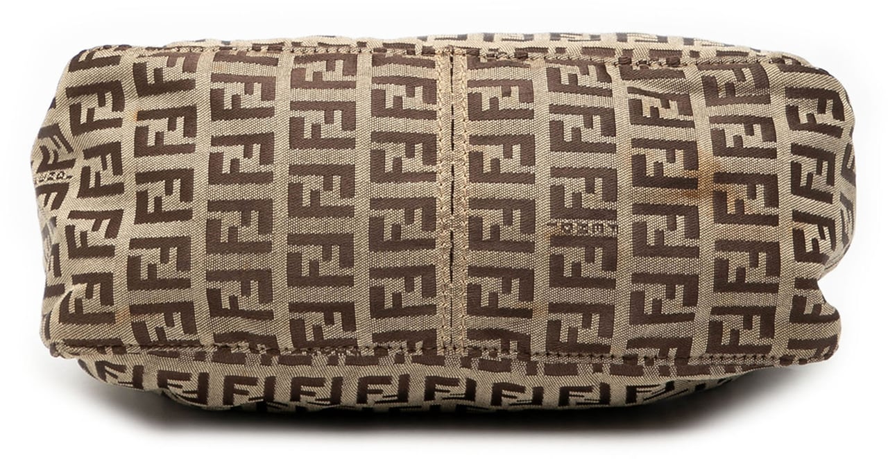 Fendi Zucchino Canvas Handbag Bruin