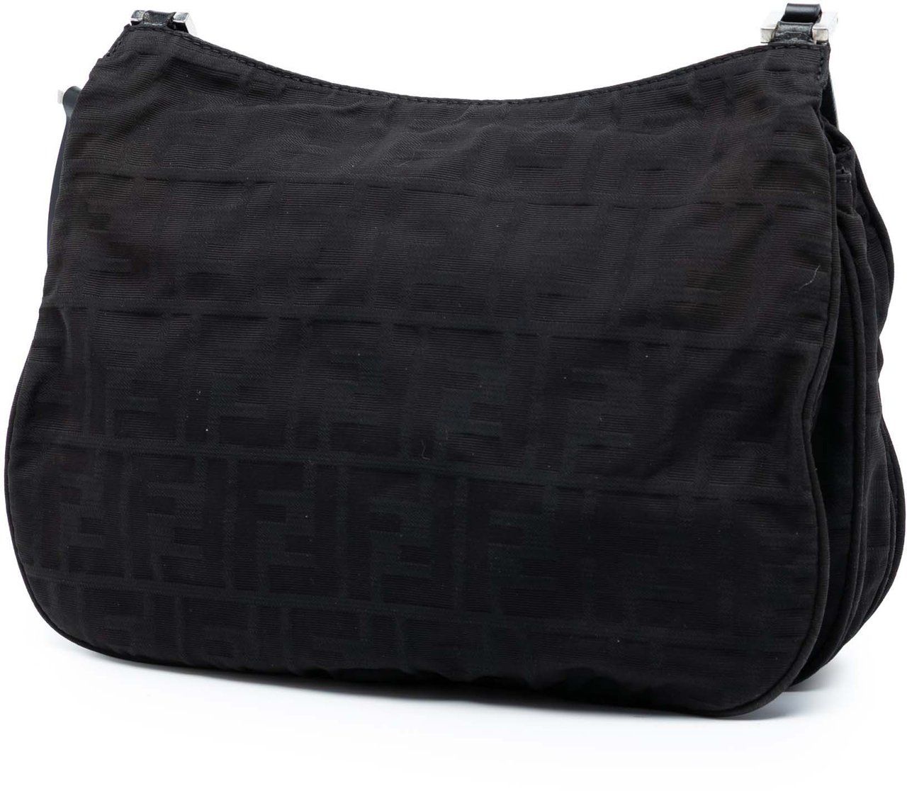 Fendi Zucca Canvas Shoulder Bag Zwart